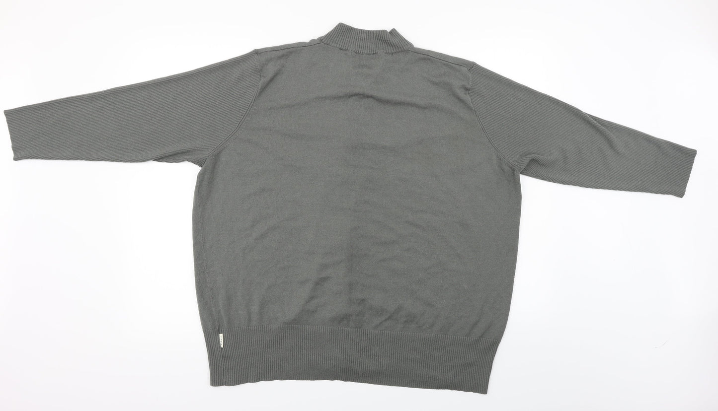simply Mens Grey   Full Zip Jumper Size L