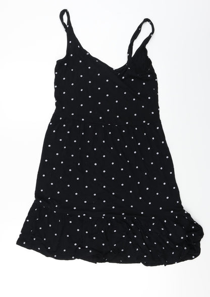 Womens UK Size M Pieces Black Basic Blouse