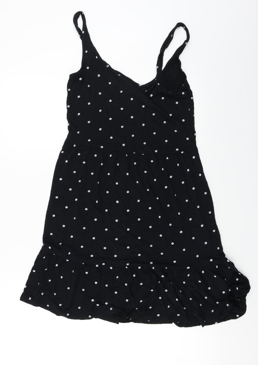 Womens UK Size M Pieces Black Basic Blouse
