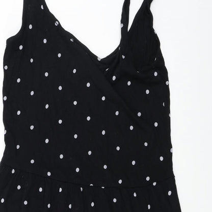 Womens UK Size M Pieces Black Basic Blouse