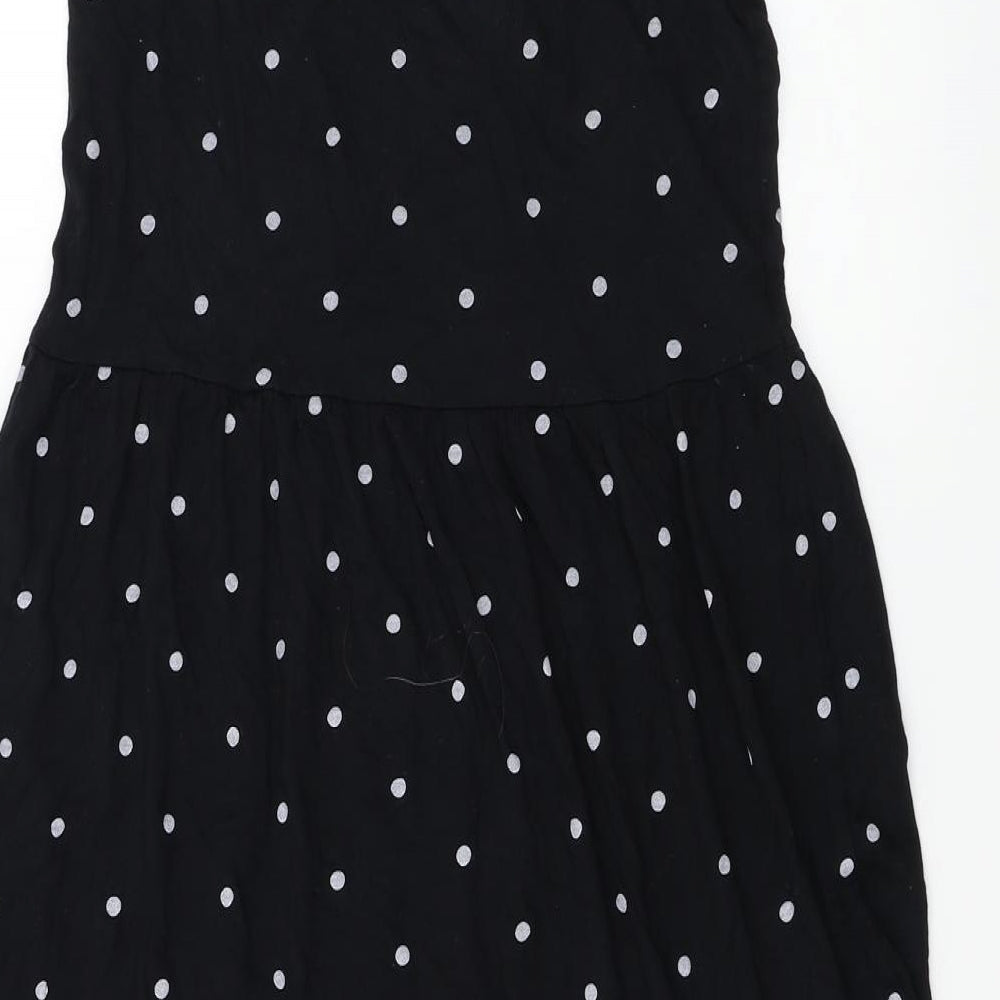 Womens UK Size M Pieces Black Basic Blouse