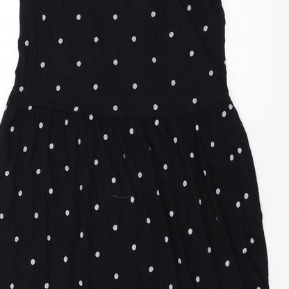 Womens UK Size M Pieces Black Basic Blouse