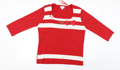 Heather Valley  Womens Red   Pullover Jumper Size 16