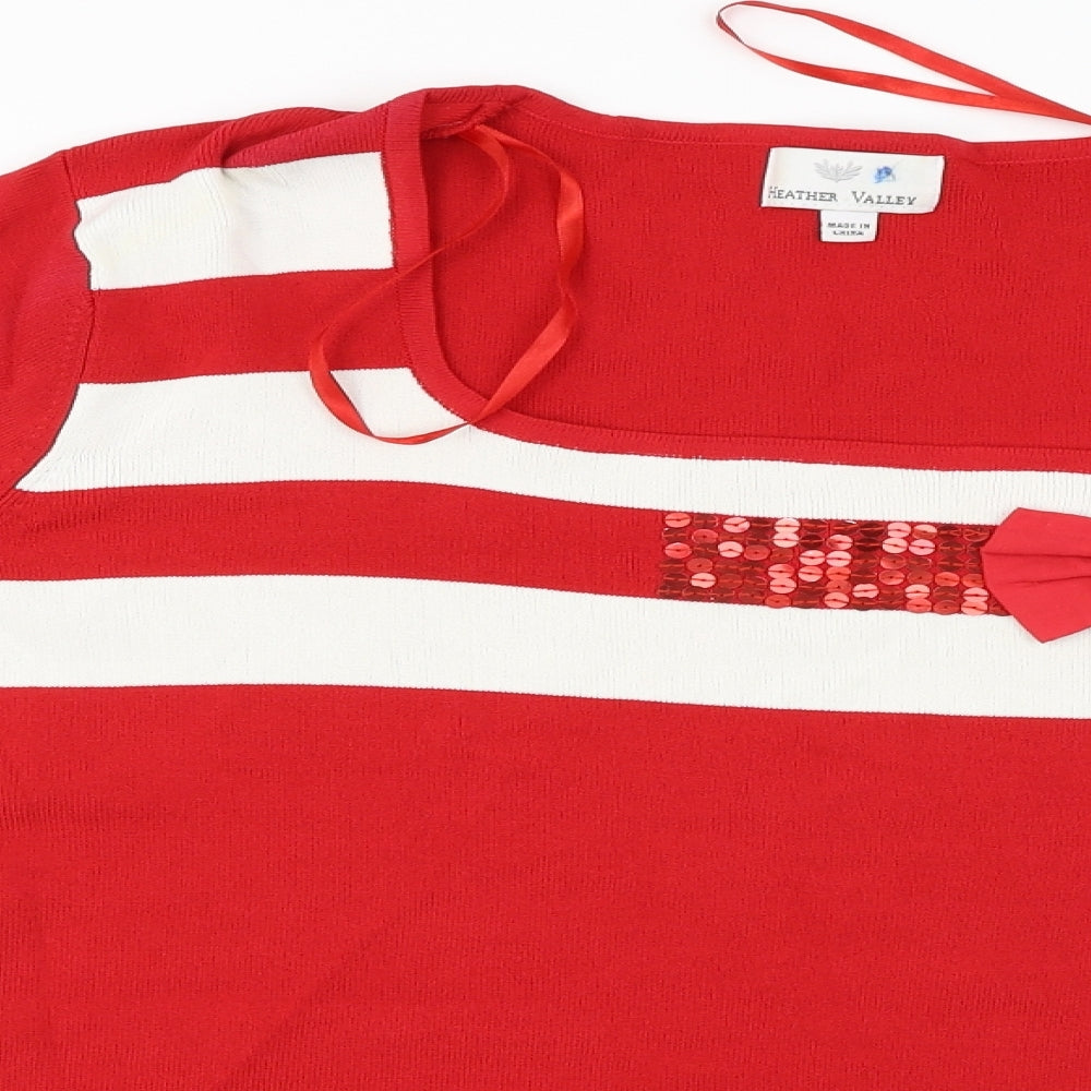 Heather Valley  Womens Red   Pullover Jumper Size 16
