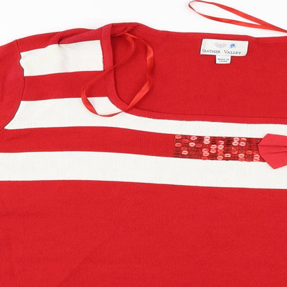Heather Valley  Womens Red   Pullover Jumper Size 16