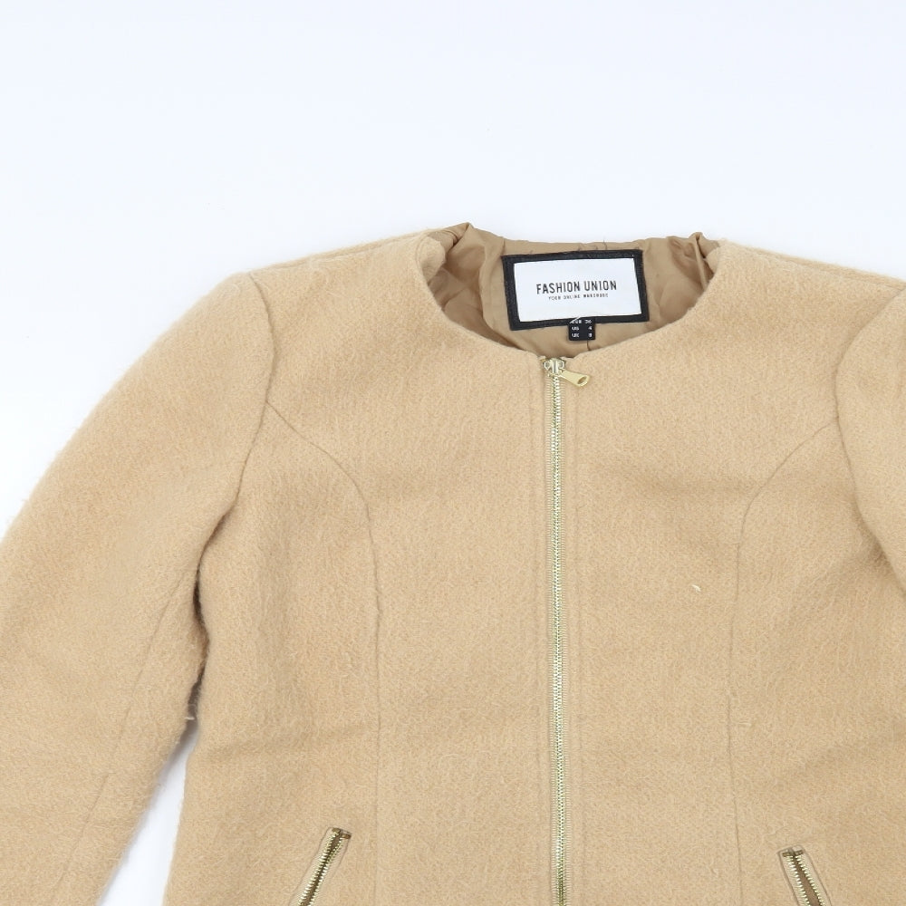 fasion union Womens Beige   Overcoat Coat Size 8