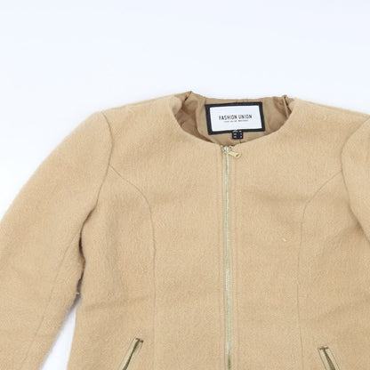 fasion union Womens Beige   Overcoat Coat Size 8