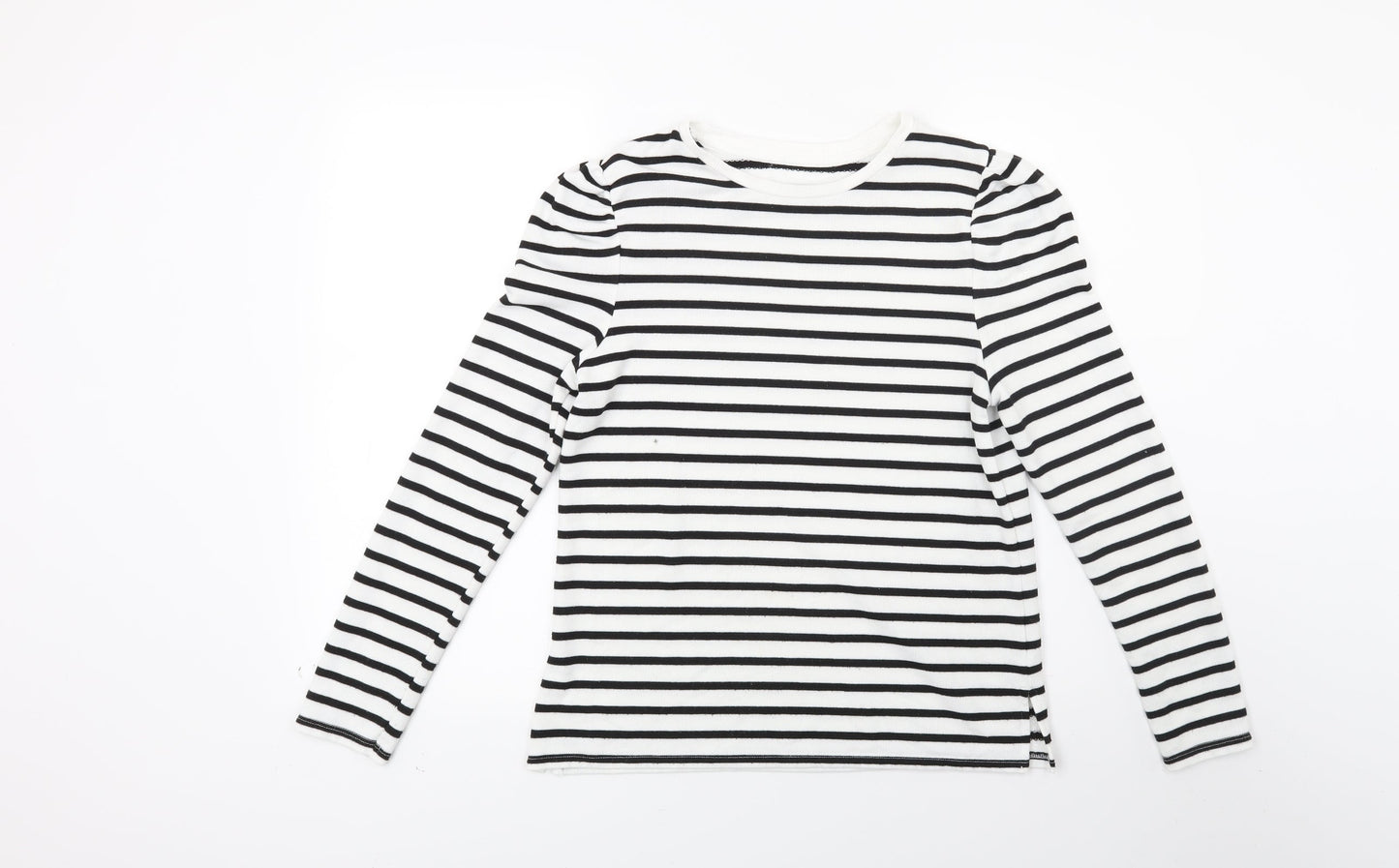 Primark Womens White Striped  Pullover Jumper Size M