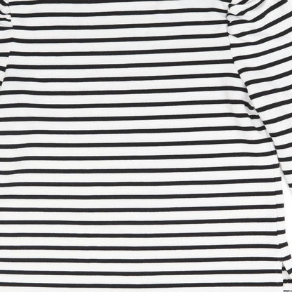 Primark Womens White Striped  Pullover Jumper Size M