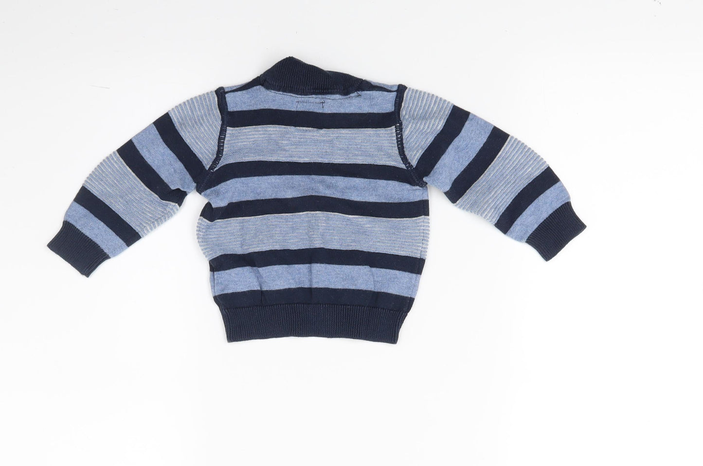 Earlydays Boys Blue Striped  Pullover Jumper Size 3-6 Months