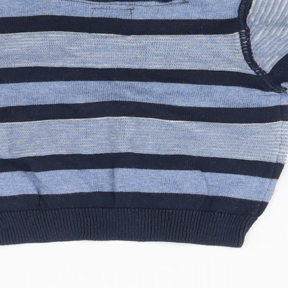 Earlydays Boys Blue Striped  Pullover Jumper Size 3-6 Months