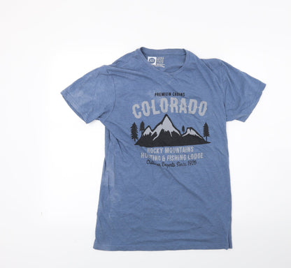 Ceader wood state Womens Blue   Basic T-Shirt Size XS  - Colorado