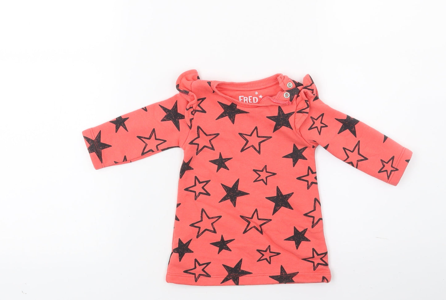 F&F Girls Red   A-Line  Size 0-3 Months  - Stars