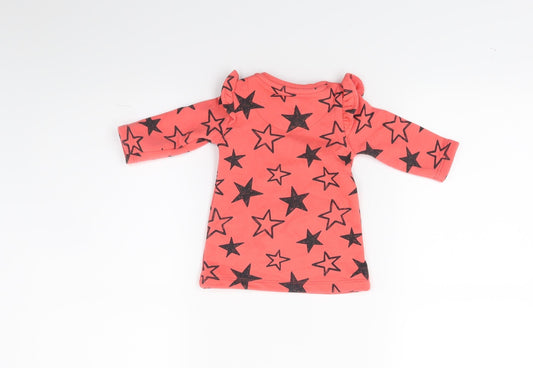 F&F Girls Red   A-Line  Size 0-3 Months  - Stars