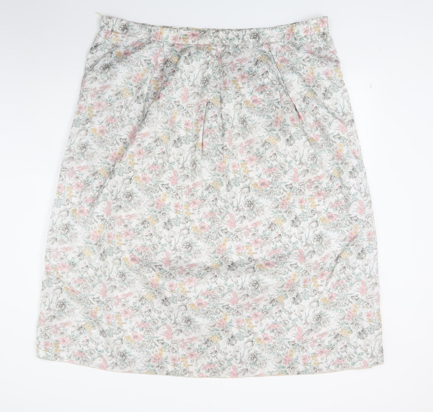 Womens UK Size 42 in Preworn White A-Line Skirt