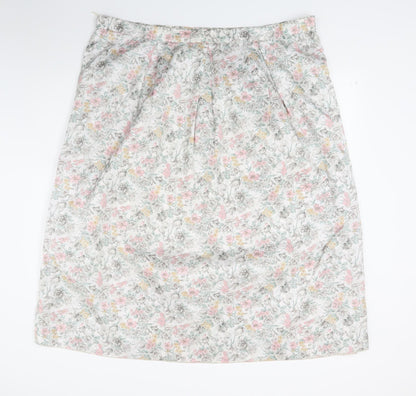 Womens UK Size 42 in Preworn White A-Line Skirt