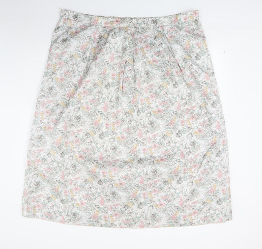 Womens UK Size 42 in Preworn White A-Line Skirt