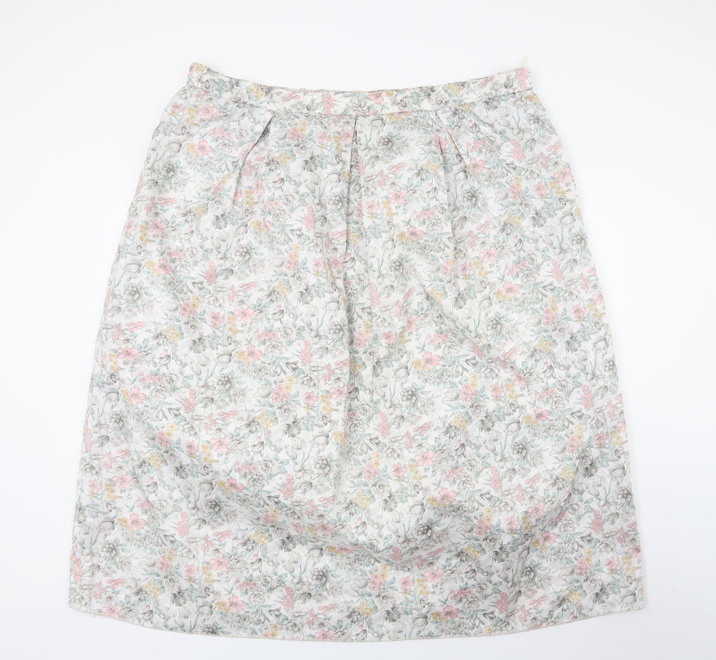 Womens UK Size 42 in Preworn White A-Line Skirt