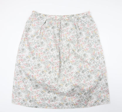 Womens UK Size 42 in Preworn White A-Line Skirt
