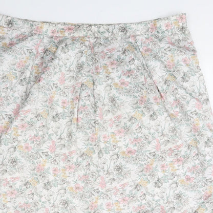 Womens UK Size 42 in Preworn White A-Line Skirt