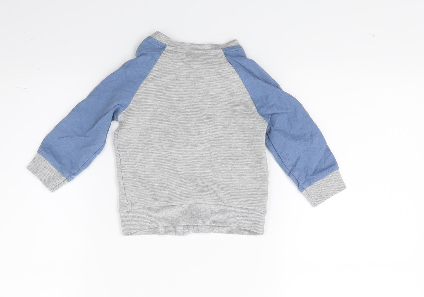 M&Co Baby Grey   Full Zip Jumper Size 6-9 Months  - Star