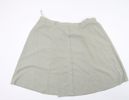 Bonmarché Womens Green   A-Line Skirt Size 24