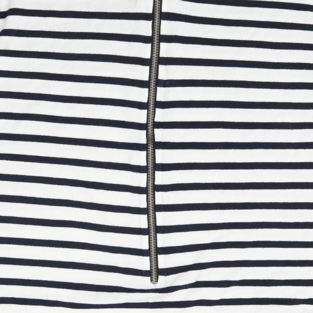 Atmosphere Womens White Striped Knit Tunic Jumper Size S