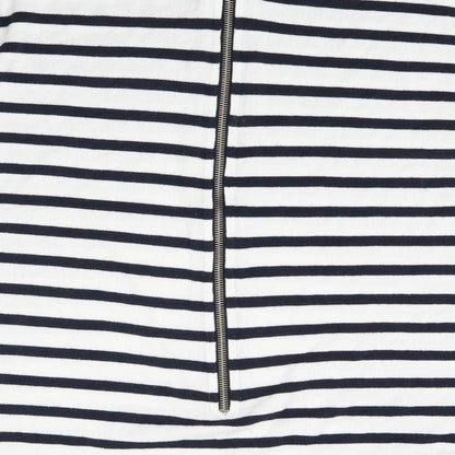 Atmosphere Womens White Striped Knit Tunic Jumper Size S