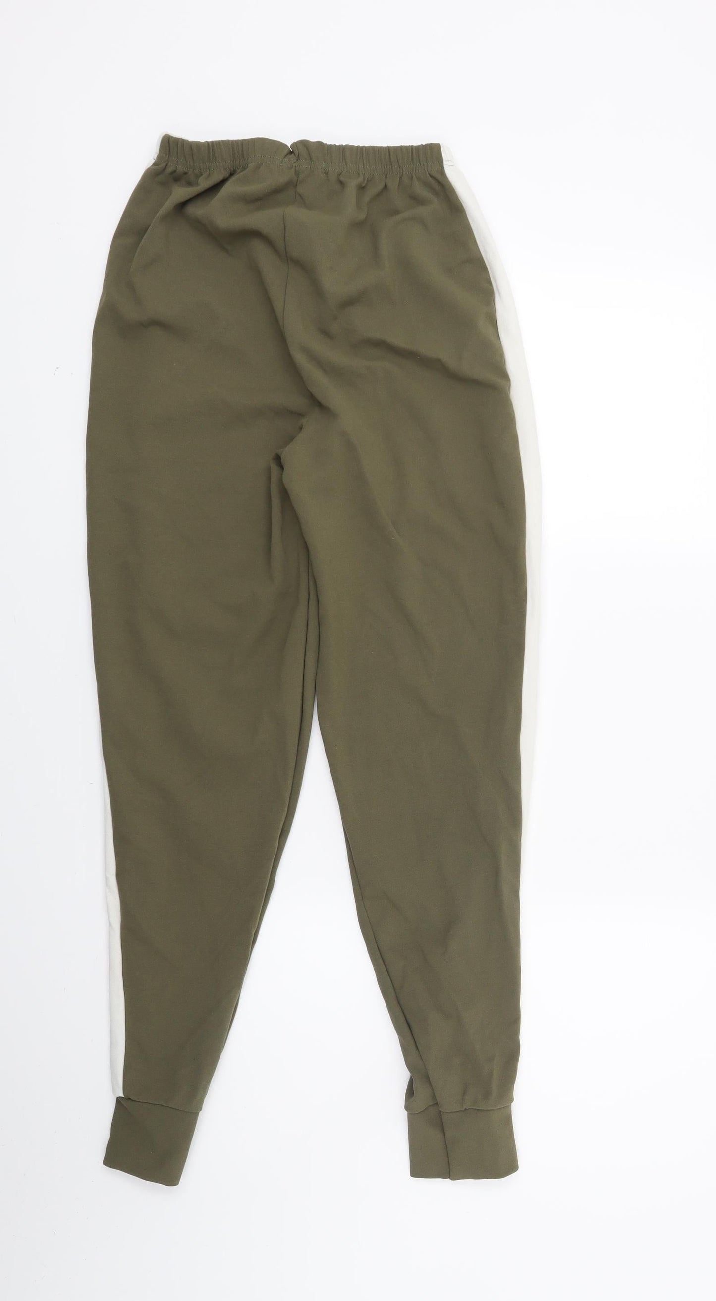 Womens UK Size 6 PRETTYLITTLETHING Regular Fit Jogger Green Trousers