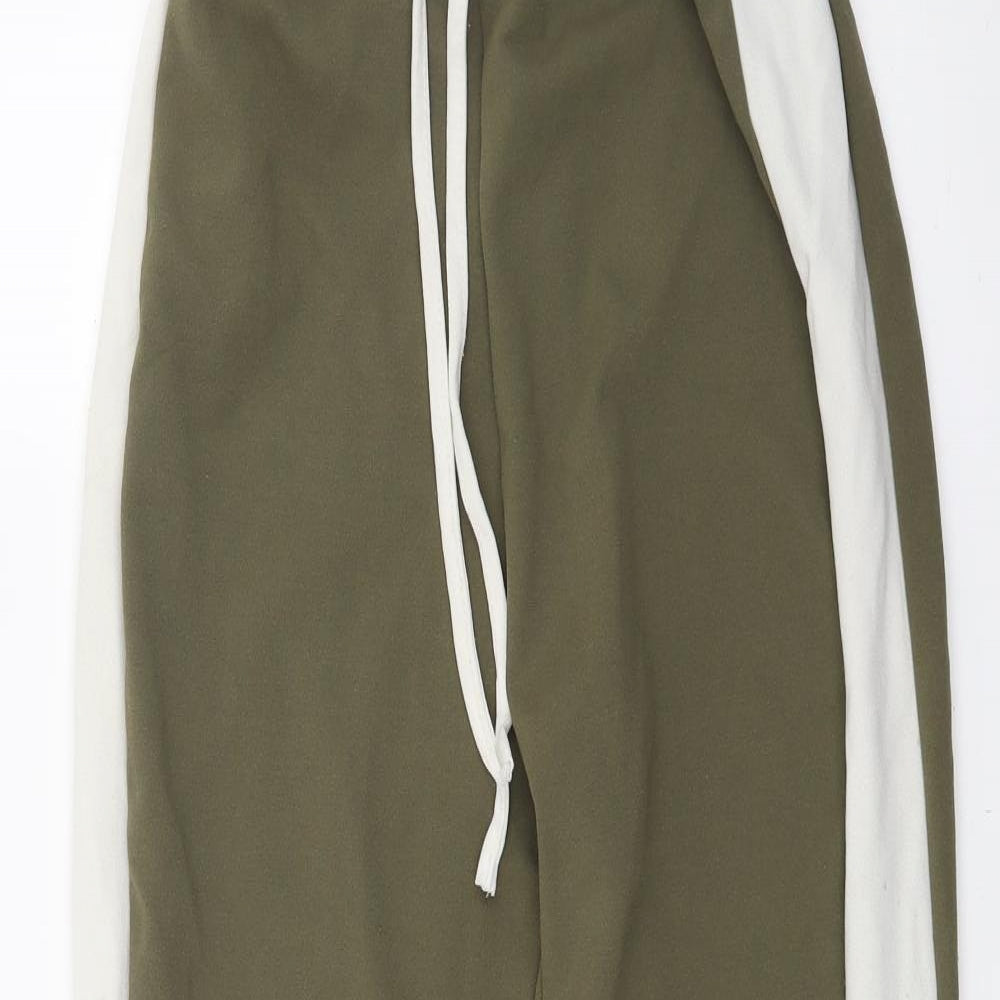 Womens UK Size 6 PRETTYLITTLETHING Regular Fit Jogger Green Trousers