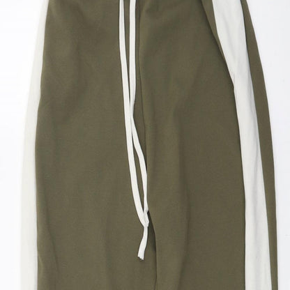 Womens UK Size 6 PRETTYLITTLETHING Regular Fit Jogger Green Trousers
