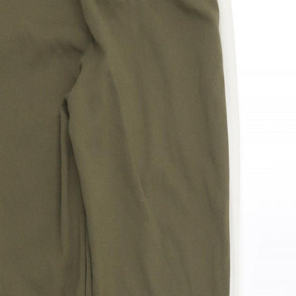 Womens UK Size 6 PRETTYLITTLETHING Regular Fit Jogger Green Trousers