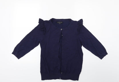 F&F Womens Blue  Knit Cardigan Jumper Size 12