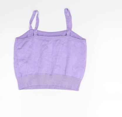 Shien Girls Purple   Vest Jumper Size S  - Flower Detail
