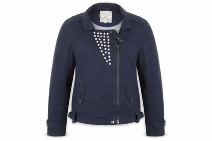 Falmer Heritage Womens Blue   Biker Coat Size 14
