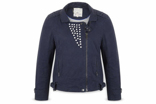 Falmer Heritage Womens Blue   Biker Coat Size 14