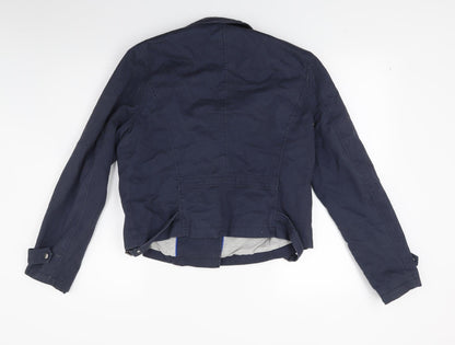 Womens UK Size 14 Falmer Blue Biker Coat