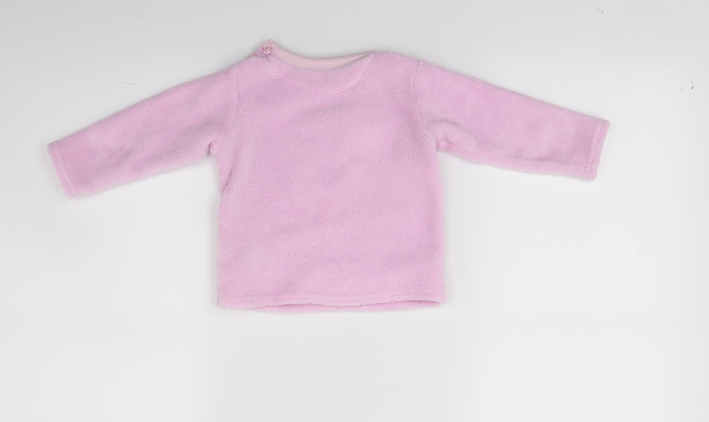 Early days Baby Pink  Flannel Pullover Jumper Size 12-18 Months  - Monkey