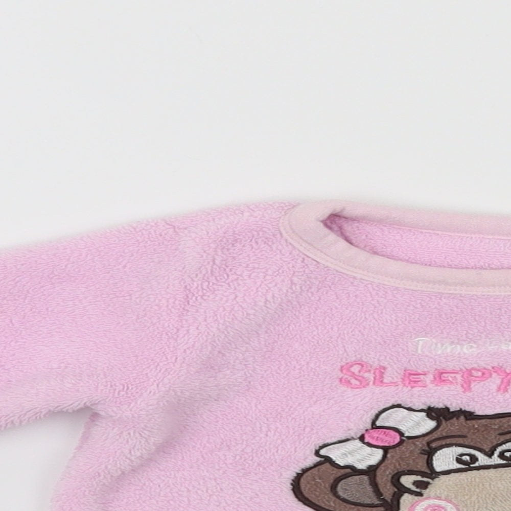 Early days Baby Pink  Flannel Pullover Jumper Size 12-18 Months  - Monkey