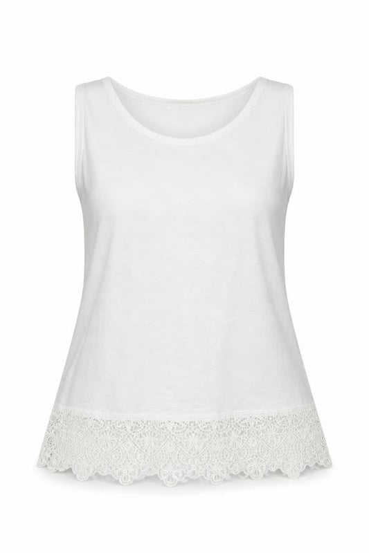 Womens UK Size 6 Newlook White Basic Tank