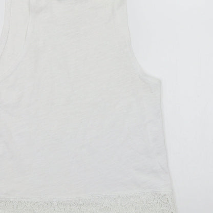 Womens UK Size 6 Newlook White Basic Tank