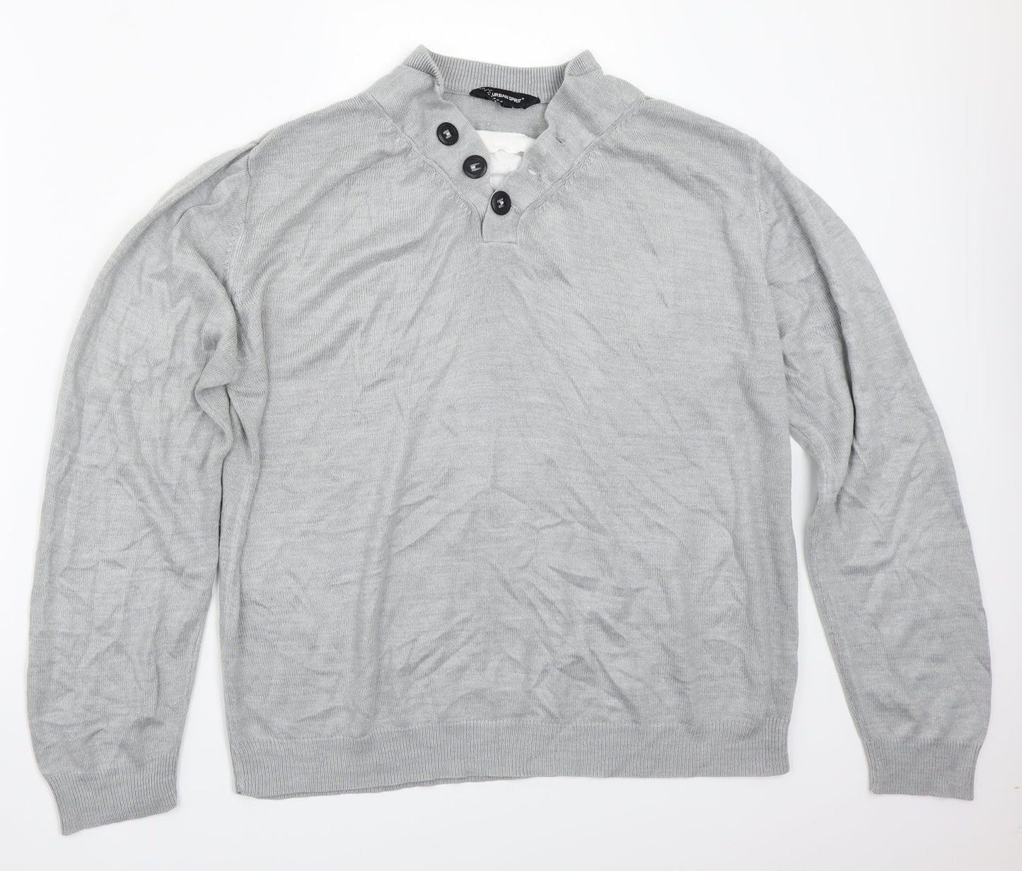 UrbanSpirit Mens Grey   Pullover Jumper Size L