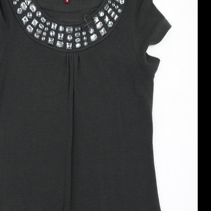 Uttam London Womens Grey  Rayon A-Line  Size M