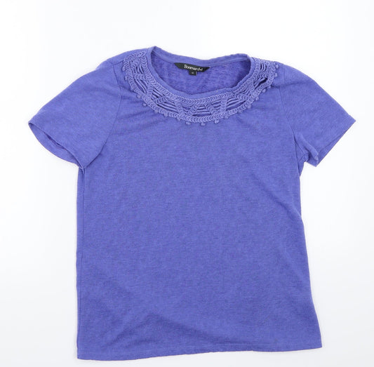 Bonmarché Womens Blue   Basic T-Shirt Size 10