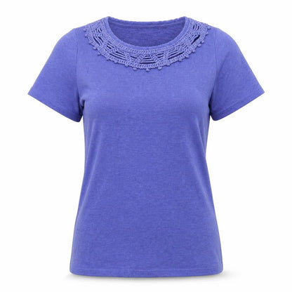 Womens UK Size 10 Bonmarché Blue Basic T-Shirt