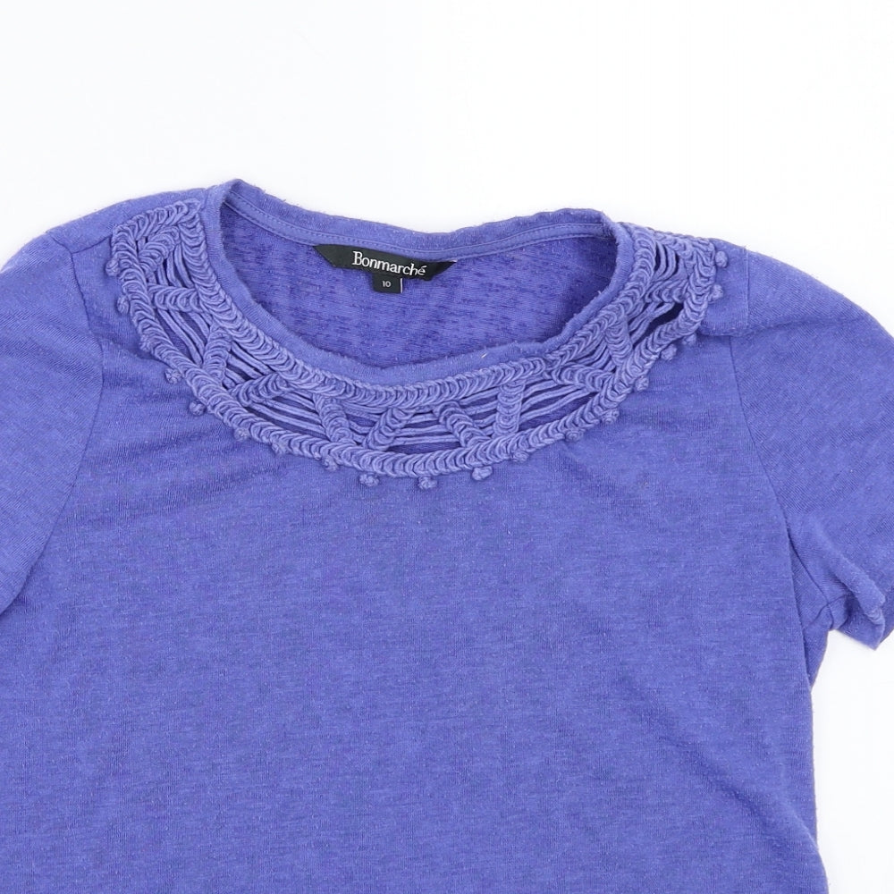 Bonmarché Womens Blue   Basic T-Shirt Size 10