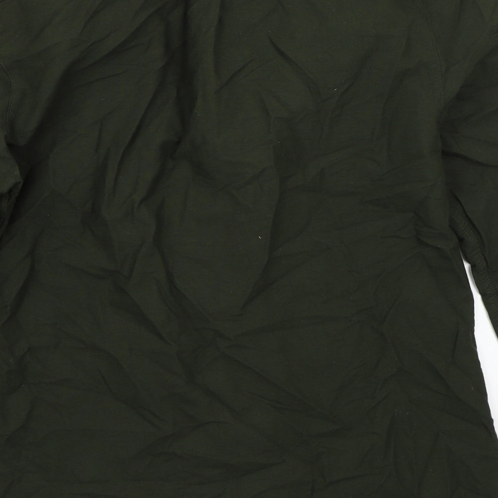 Mens UK Size M Far4ah Green  Button-Up Long Sleeve Casual Shirt