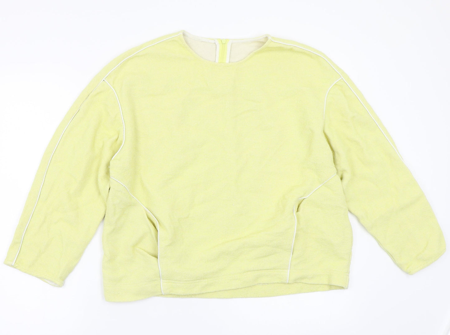 Womens UK Size S Preworn Yellow Basic T-Shirt