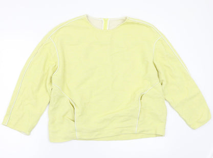 Womens UK Size S Preworn Yellow Basic T-Shirt