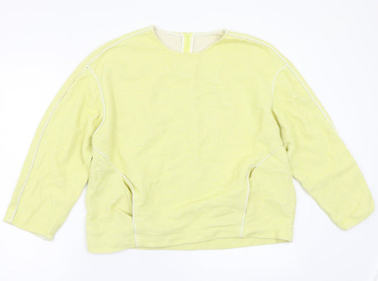 Womens UK Size S Preworn Yellow Basic T-Shirt